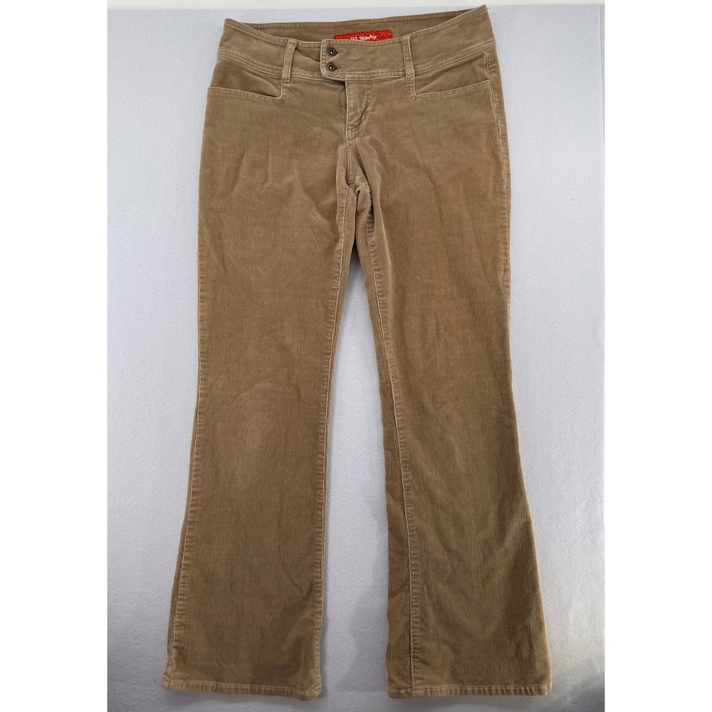 Y2K It Jeans Corduroy Flare Pants Womens Size 7 Brown Low Rise Stretch Bootcut
